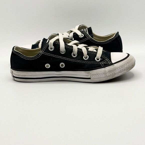 Converse Chuck Taylor All Star Black Canvas Lace Up Sneakers - Big Kid US 1 - Picture 7 of 12